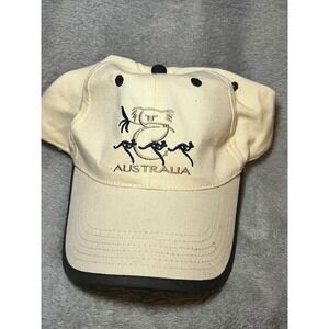 Rip Curl Australia Beige Black Surf Hat Adjustable Strapback Cotton One Size